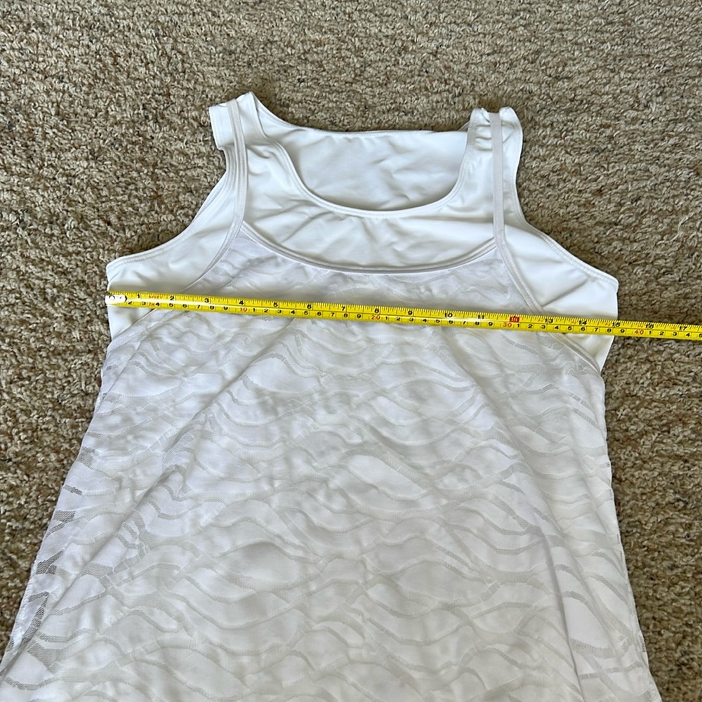White Patterned Tank Top - Picture 3 of 8